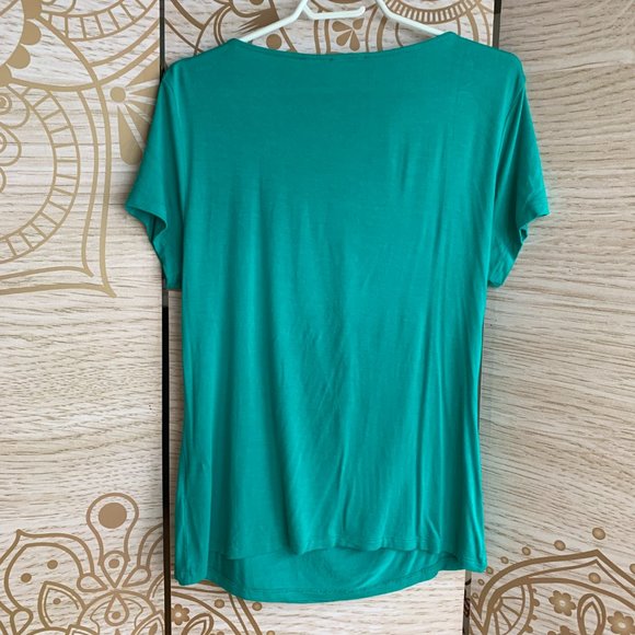 tahari turquoise wrap top Y2K - Picture 5 of 8